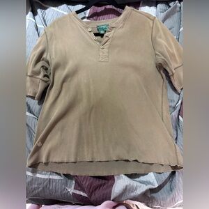 Bundle 3 for $15. Ralph Lauren Women Tan Short Sleeve Tee. Size Large.